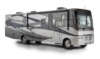 a class a RV on a white background
