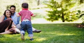 Child running to parents